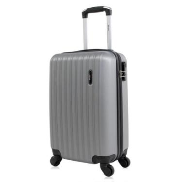 Imagem de Mala pequena de bordo Londres 4 Rodas Swiss Move Prata - Travel Max, P