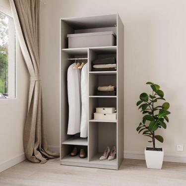 Imagem de Guarda-roupa Modular 80cm sem Portas com Prateleiras Jade Cabecasa Mad