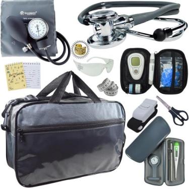 Imagem de Kit Enfermagem Cores Bolsa Top Premium + Medidor Glicose - Love Saude,