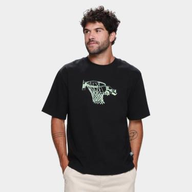 Imagem de Camiseta New Balance Hoops Masculina, Preto, M