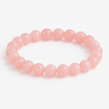 Imagem de Pulseira Quartzo Rosa 8mm Pedra Natural Amor Harmonia - Caminho Para M