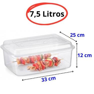 Imagem de Pote GRANDE Vasilha Com Tampa - Plastico Transparentes 3Lts - 4Lts - 5