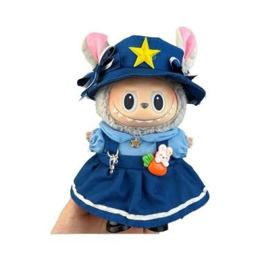 Imagem de Conjunto De Roupa Para Boneca Labubu De Vinil 17cm: Vestido De Bolinha