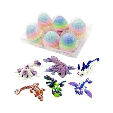 Imagem de Mini Ovo De Dragão Impresso Em 3D, Conjunto De Animais, Enchimentos Pa
