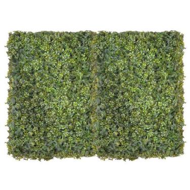 Imagem de 2x Placa Jardim Vertical Trevo Samambaia (60x40) Verde SMO