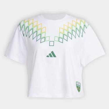 Imagem de Camiseta Cropped Adidas Cob Feminina, Branco, EP