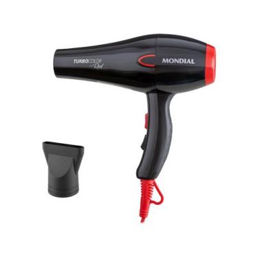 Imagem de Secador de Cabelos Mondial Turbo Color Red SC-41  127V, Preto e Vermel