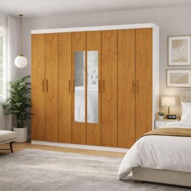 Imagem de Guarda Roupa 8 Portas Espelho Central Gran -grand Line