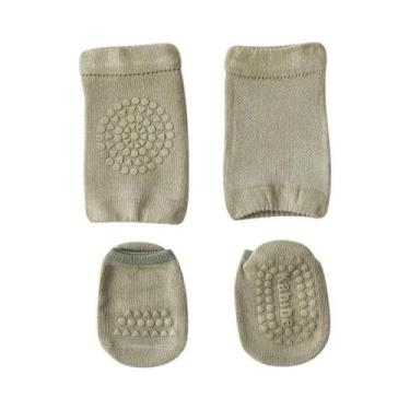 Imagem de Meias Antiderrapantes para Bebê - Conjunto Unissex para Engatinhar, S(
