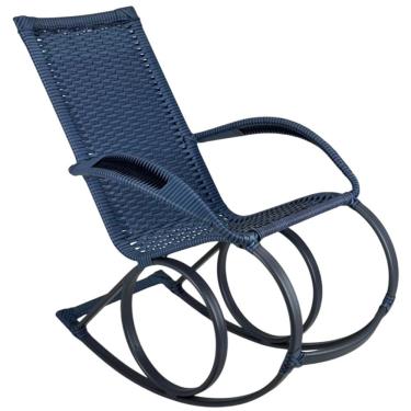 Imagem de Cadeira De Balanço Para área E Jardim - Trama Original Azul Dark