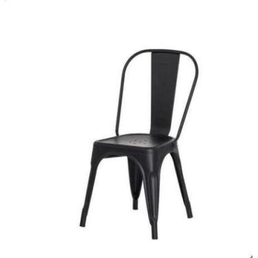 Imagem de Cadeira Tolix Iron Design Preto Fosco Aço Industrial Sala - Decoreshop