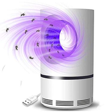Imagem de Anself Armadilha de mosquito elétrica para interior USB Inseto de energia Assassino de mosquito Luz UV LED Lâmpada de mosquito Não-tóxico Sem ventilador de sucção Zapper Pequeno