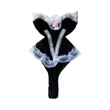 Imagem de Bodysuits Sensuais Transparentes Com Rendas E Alças Para Mulheres, Jum