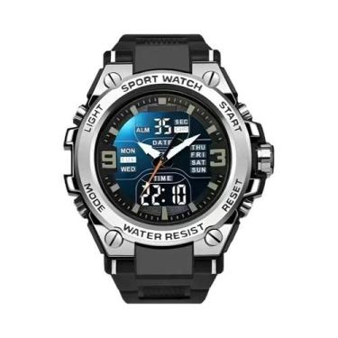 Imagem de Relógio Esportivo Digital Masculino Em Liga Com Alarme, Cronômetro E F