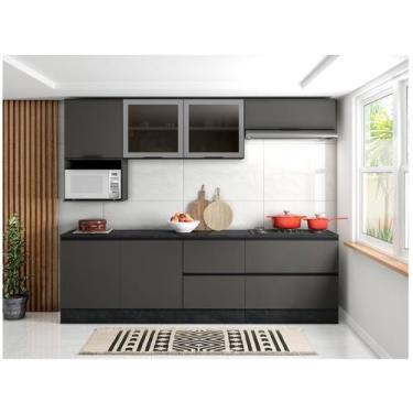 Imagem de Cozinha Completa 7 Peças com Balcão Etna Poliman, Grafite