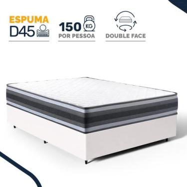 Imagem de Cama Box com Colchão de Espuma D45 Double Face Territory Hellen Casal 