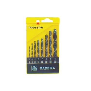 Imagem de Jogo de broca parea madeira com 8 peças - Tradestar