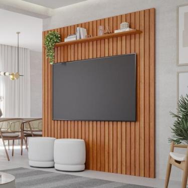 Imagem de Painel Ripado para TV até 70 Polegadas 100% MDF 185cmx220cm Maragogi -