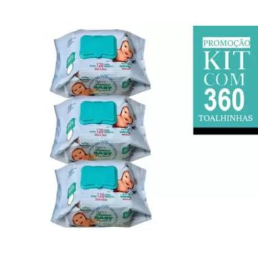 Imagem de Kit Com 3 Lenços Umedecidos de 120 Unidades Marigold Baby