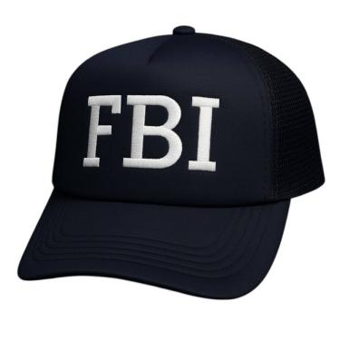 Imagem de Boné FBI POLICE Trucker Preto e Branco