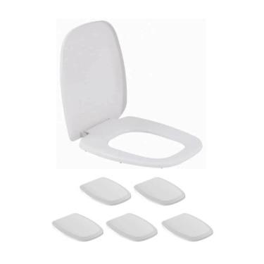 Imagem de Kit 6 Assento Sanitario Like Branco Incepa - Celite