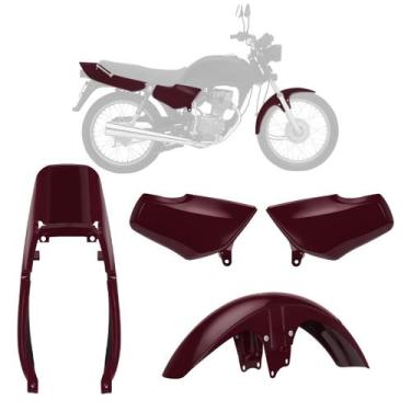 Imagem de Kit Carenagem 3 Peças Moto Honda Titan Ano 1995 1996 1997 1998 1999 - 