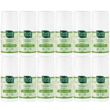 Imagem de Kit 12 Desodorante Boni Natural Roll-On Natural Coco E Toranja Vegano 