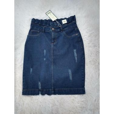 Imagem de Saia secretaria no jeans - POST, Azul, 40/42