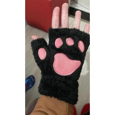 Imagem de Luvas de patinhas de gato - infantil e adulto - Zafira Pelúcia