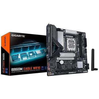Imagem de Placa Mãe Gigabyte B860M EAGLE WIFI6, Intel, Micro ATX, DDR5, RGB, Wi-