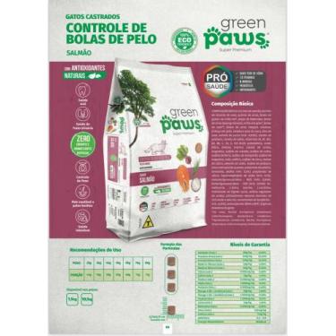 Imagem de Saco de Ração Green Paws Gatos Castrados Salmão 10,1kg - PanelaçoPet