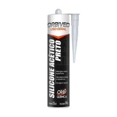 Imagem de Orbived silicone acético orbi química uso geral preto - 240g