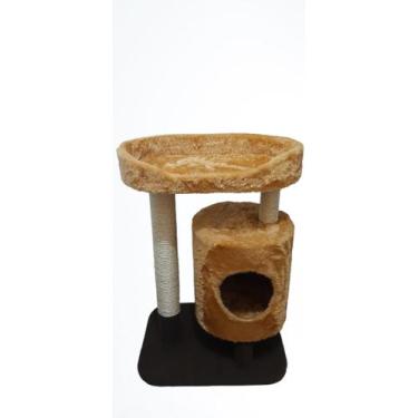 Imagem de Arranhador para gatos com toca e cama adultos - Pet Wendy , Branco