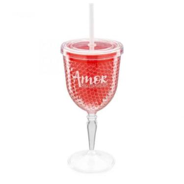 Imagem de Taça Com Canudo E Gel Desejo Amor- Amor Para Compartilhar (7200) - Lud