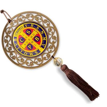 Imagem de Adorno de Medalha de São Bento Mandala 26cm - SANTISSIMA