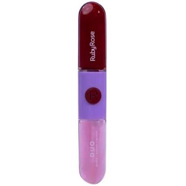 Imagem de Batom líquido + gloss espelhado Duo Ruby Rose - LD07