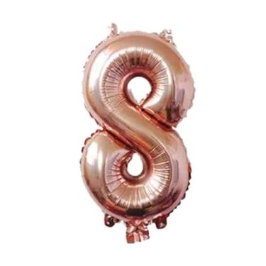 Imagem de Balão Número Metalizado Bexiga Festa Aniversário - FOIL BALLOON, 8