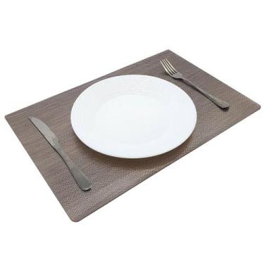 Imagem de Jogo Americano Retangular Impermeável 2 Peças Sousplat Mesa Posta Jant