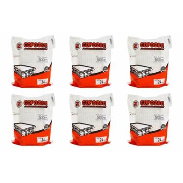 Imagem de Kit Pote e Tampa 500ml Retangular COPOZAN Com 144 Unidades
