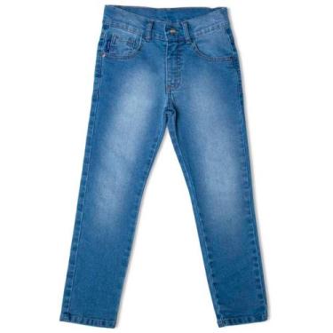 Imagem de Calça Jeans Infantil Masculino - Mania Kids, Claro, 16