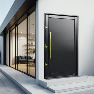 Imagem de Porta Pivotante Lambril com Puxador Elite 240CMX130CM Abertura Esquerd