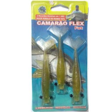 Imagem de Isca Camarão Artificial Flex de 10cm - embalagem c/ 3 iscas - Flex Isc