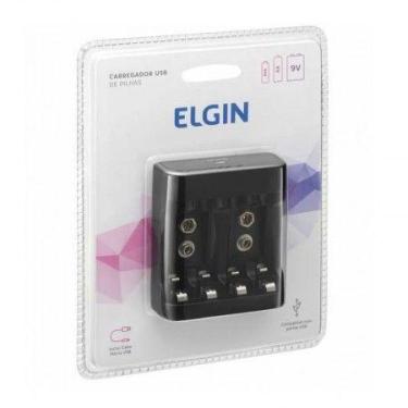 Imagem de Carregador de pilhas AA/AAA/9V - 46RSCUSB0000 - Elgin