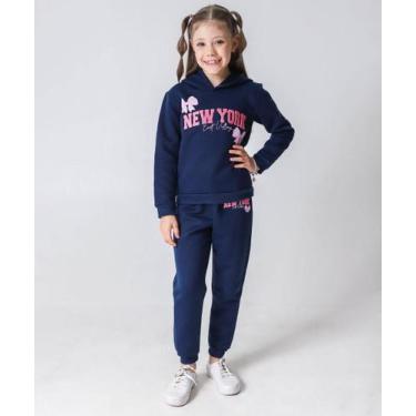 Imagem de Calça Infantil Moletom Flanelado Estampado Marisa Tam -36055, Azul, 4