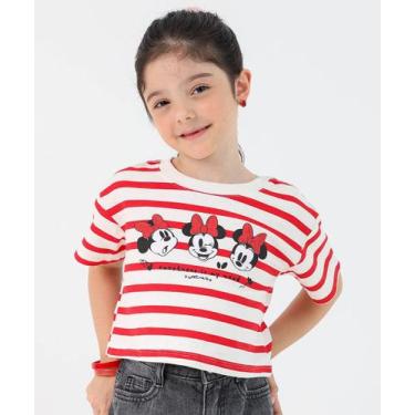 Imagem de Blusa Infantil Moletinho Minnie Tam 4 a 10 Off White-80116 - Disney, O