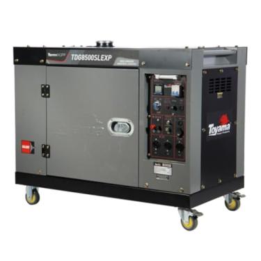 Imagem de Gerador Cabinado Diesel Toyama 6,5kw Bivolt Tanque 15,0l Partida Elétrica com Tomada Ats e Led Tdg8500slexp