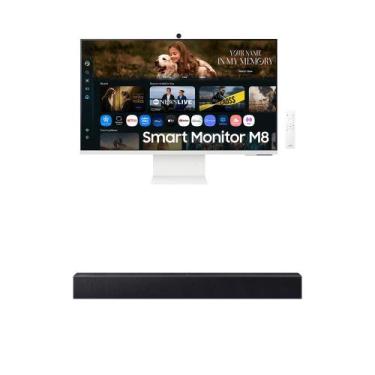 Imagem de Smart Monitor Samsung M8 32" + Soundbar Samsung HW-B400F