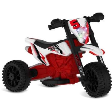 Imagem de Moto Elétrica Moto CROSS Vermelha 6V Infantil - Bandeirante