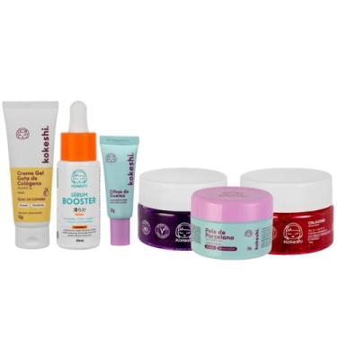 Imagem de Kit Skincare Kokeshi Cosméticos Completo 6 Itens Hidratação e Tratamen