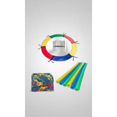 Imagem de Kit Reparo Cama Elástica 2m: Protetor Molas + Rede + Isotubo - Congrat